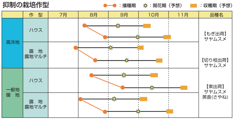 促成 栽培 抑制 栽培